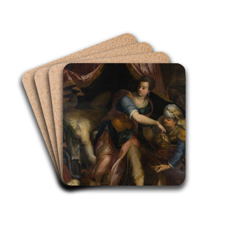 Judith with the Head of Holofernes by Denys Calvaert Drink Coasters - set of 4 Judith with the Head of Holofernes by Denys Calvaert Drink Coasters - set of 4