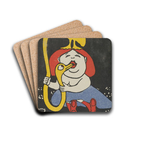 Leda and the Swan (Leda mit dem Schwan) by Rudolf Kalvach Drink Coasters - set of 4