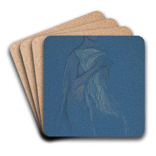 Sketch of a woman - costume study for a play III by Edwin Austin Abbey Art Drink Coaster set
