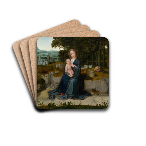 The Rest on the Flight into Egypt by Gerard David Drink Coasters - set of 4