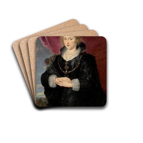 Portrait Of A Lady by Peter Paul Rubens Drink Coasters - set of 4
