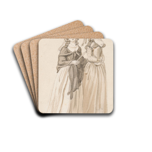The Misses Sandby of Norwich by Paul Sandby Drink Coasters - set of 4