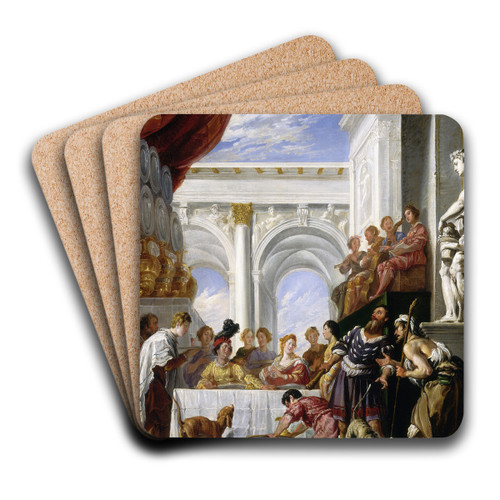 The Parable of Lazarus and the Rich Man by Domenico Fetti Art Drink Coaster set The Parable of Lazarus and the Rich Man by Domenico Fetti Art Drink Coaster set