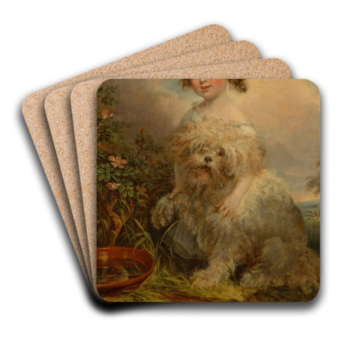 Portrait of Miss Hetty Goldsmid (1798-1816) by Arthur William Devis Art Drink Coaster set