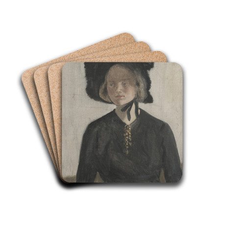 The Artist's Wife, Eva by Ivar Arosenius Drink Coasters - set of 4