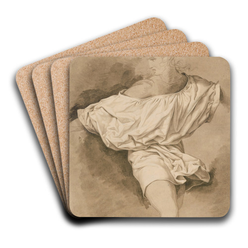 Gewaad op een schetsmatig aangegeven mannenfiguur by David Humbert de Superville Art Drink Coaster set Gewaad op een schetsmatig aangegeven mannenfiguur by David Humbert de Superville Art Drink Coaster set