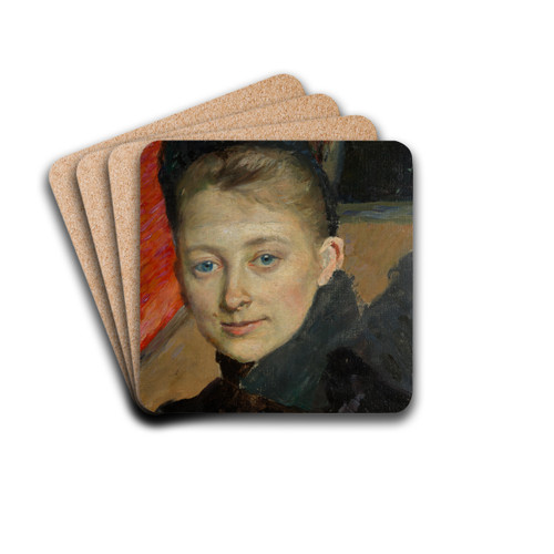 Portrait of the Artist's First Wife ne Klemming by Richard Bergh Drink Coasters - set of 4