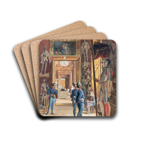 Eingang in die I. Rstkammer by Carl Goebel the younger Drink Coasters - set of 4