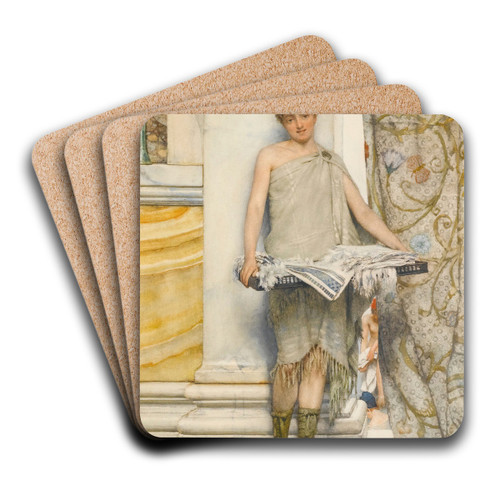 A Balneatrix by Lawrence Alma-Tadema Art Drink Coaster set