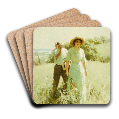 The Phoenix - Her Negatives by William Henry Dethlef Koerner Art Drink Coaster set
