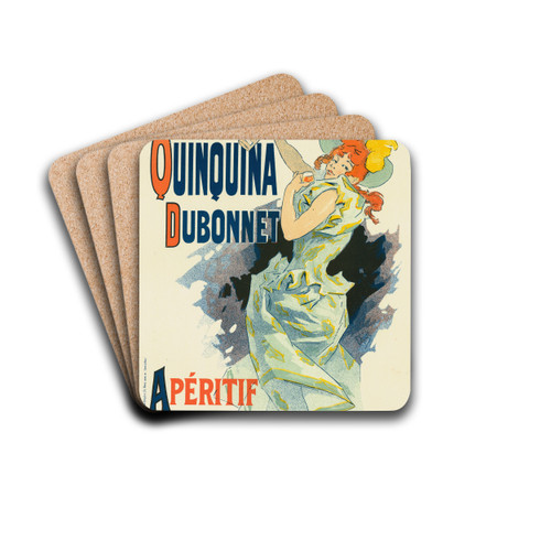 Quinquina Dubonnet by Jules Chret Drink Coasters - set of 4