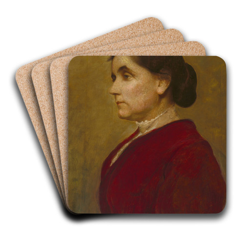 Jane Addams by George de Forest Brush Art Drink Coaster set