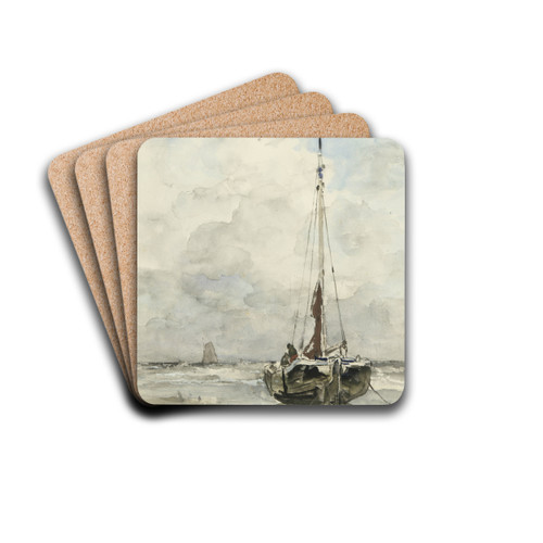 Visserspink aan het strand by Jacob Maris Drink Coasters - set of 4