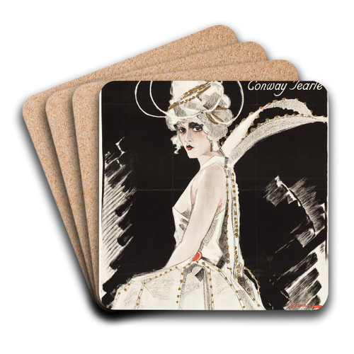 The White Moth by Eric Rohman Art Drink Coaster set The White Moth by Eric Rohman Art Drink Coaster set