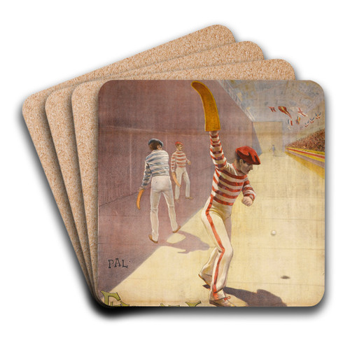 Euskal-Jai Parisien by Jean de Paleologue Art Drink Coaster set