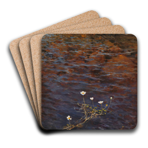 Pond Water Crowfoot by Eero Jrnefelt Art Drink Coaster set
