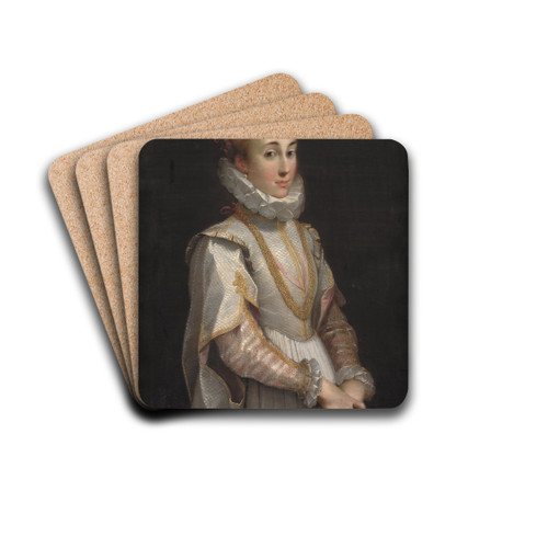 Portrait of a Young Lady by Federico Barocci Drink Coasters - set of 4