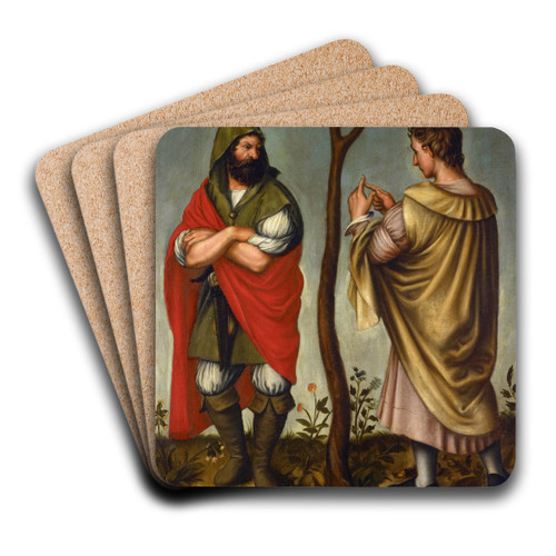 The Prophets Zephaniah and Habakkuk by Bartholomus Sarburgh Art Drink Coaster set