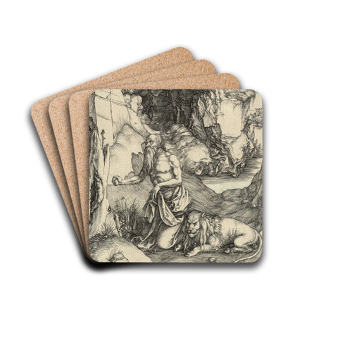 St. Jerome in penitence by Albrecht Drer Drink Coasters - set of 4