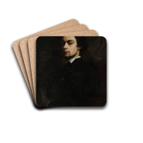 Self-portrait by Wandalin Strzaecki Drink Coasters - set of 4