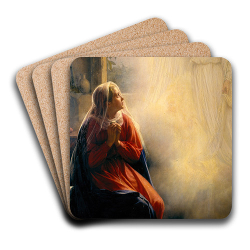 The Annunciation by Carl Bloch Art Drink Coaster set