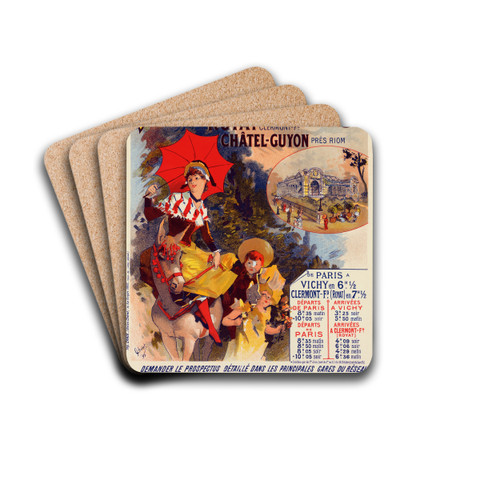L'auvergne by Jules Chret Drink Coasters - set of 4