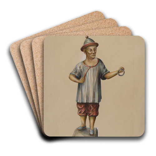 Hitching Post by Charles Bowman Art Drink Coaster set