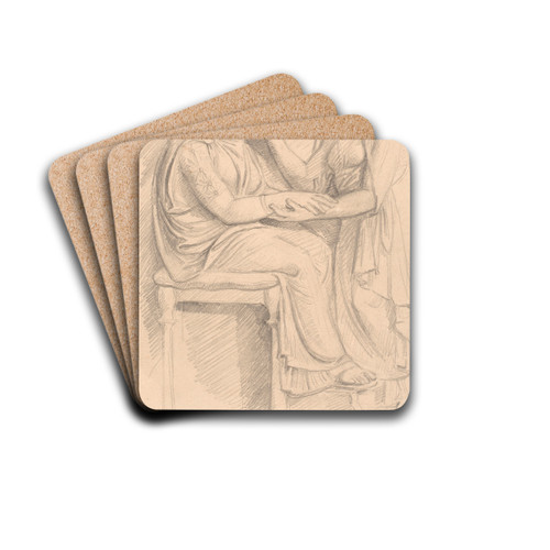 Studie efter attisk gravrelief by Joakim Skovgaard Drink Coasters - set of 4