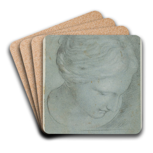 Sculpted Female Head by Ciro Ferri Art Drink Coaster set