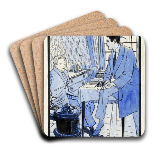 Jan en Joost op een zolderkamer by Anny Leusink Art Drink Coaster set Jan en Joost op een zolderkamer by Anny Leusink Art Drink Coaster set