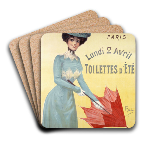 Toilettes D'ete,Prime  Tout Acheteur by Jean de Paleologue Art Drink Coaster set