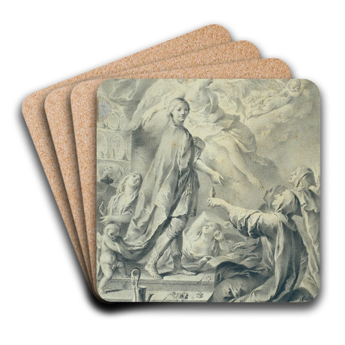 Parable of the Wise and Foolish Virgins by Jos Camarn Bononat Art Drink Coaster set