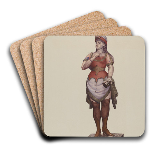 Cigar Store Figure by Joseph Goldberg Art Drink Coaster set
