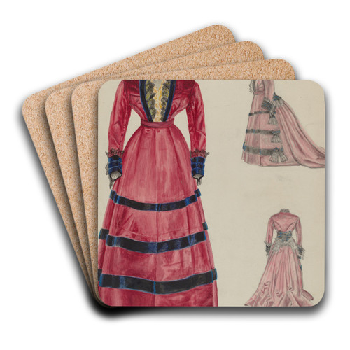 Dress by Lucien Verbeke Art Drink Coaster set