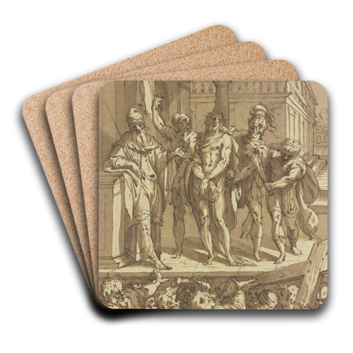 Ecce Homo by Bartolomeo Passarotti Art Drink Coaster set Ecce Homo by Bartolomeo Passarotti Art Drink Coaster set