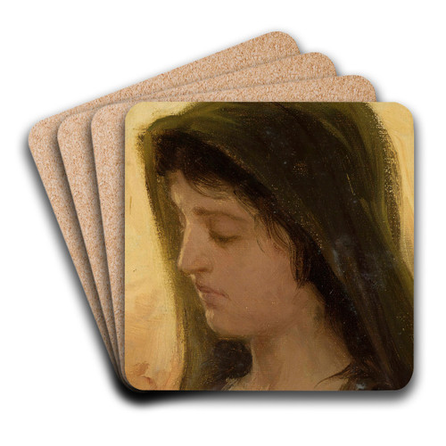 Head of Madonna by Stefan Bakaowicz Art Drink Coaster set