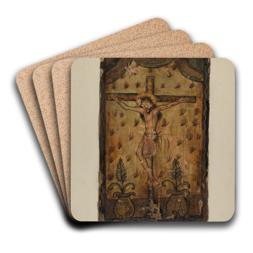 Santos Retablos by Maude Valle Art Drink Coaster set