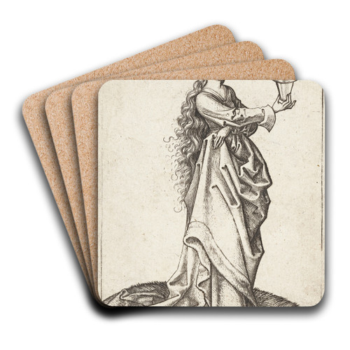 The third wise Virgin by Martin Schongauer Art Drink Coaster set