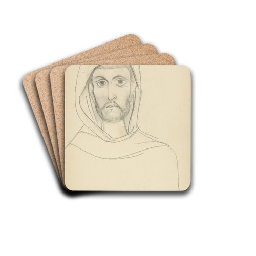 Christus in een mantel met kap by Antoon Derkinderen Drink Coasters - set of 4