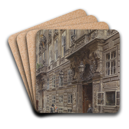 Palais des Prinzen Eugen in der Himmelpfortgasse by Ernst Graner Art Drink Coaster set