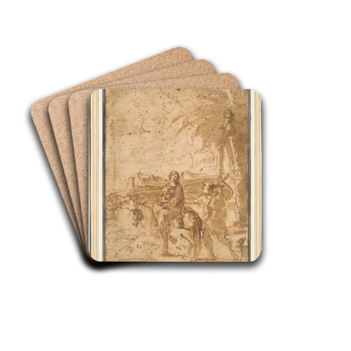 Flight intoEgypt by Pier Francesco Mola Drink Coasters - set of 4