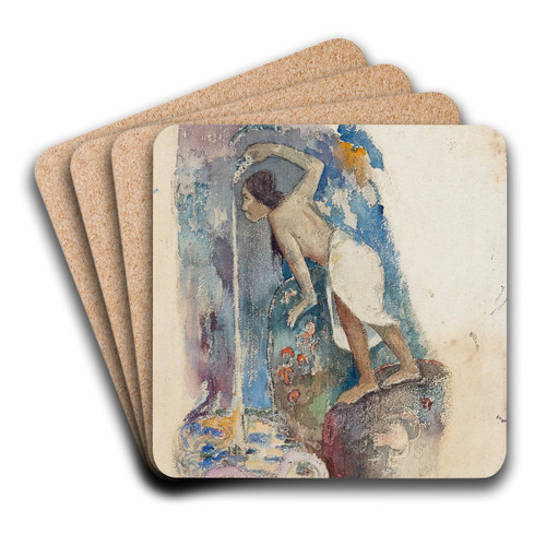 Pape moe by Paul Gauguin Art Drink Coaster set