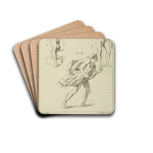 Three studies of the figure by Peter Paul Rubens Drink Coasters - set of 4