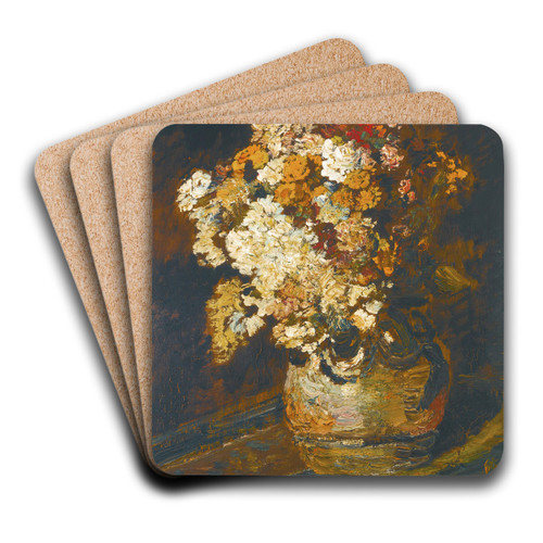 Fleurs Diverses by Adolphe Monticelli Art Drink Coaster set Fleurs Diverses by Adolphe Monticelli Art Drink Coaster set