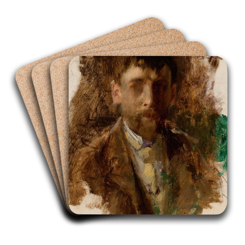 Self-Portrait by Robert Frederick Blum Art Drink Coaster set