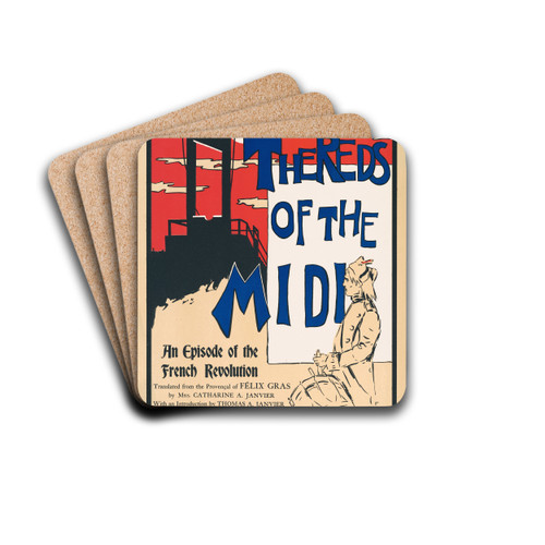 The reds of the Midi by Flix Gras Drink Coasters - set of 4
