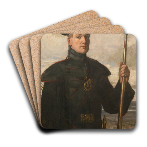 Sir Patrick Ford in the uniform of a Royal Archer by Sir John Lavery Art Drink Coaster set Sir Patrick Ford in the uniform of a Royal Archer by Sir John Lavery Art Drink Coaster set