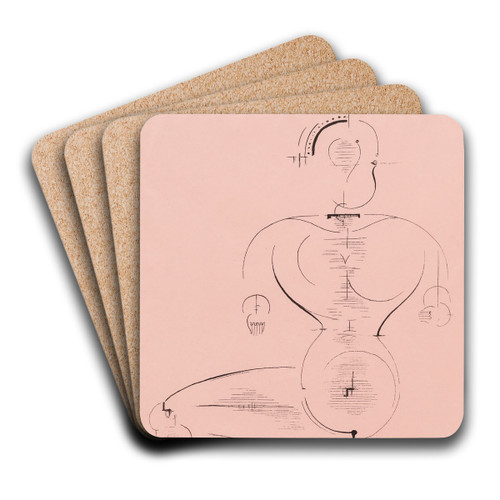 Figure H 2 (Figur H 2) by Oskar Schlemmer Art Drink Coaster set