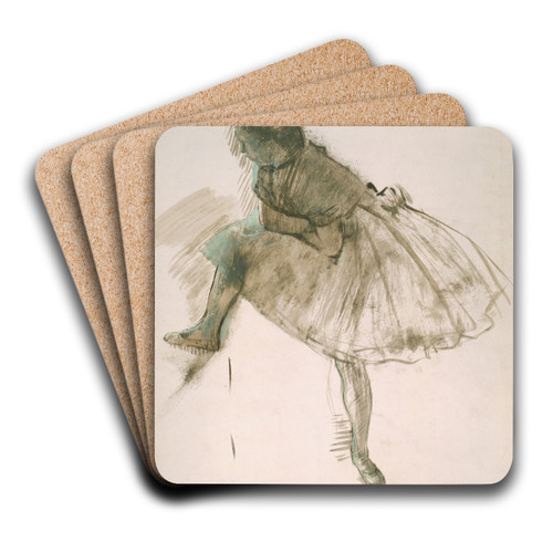 Study of a Ballet Dancer by Edgar Degas Art Drink Coaster set