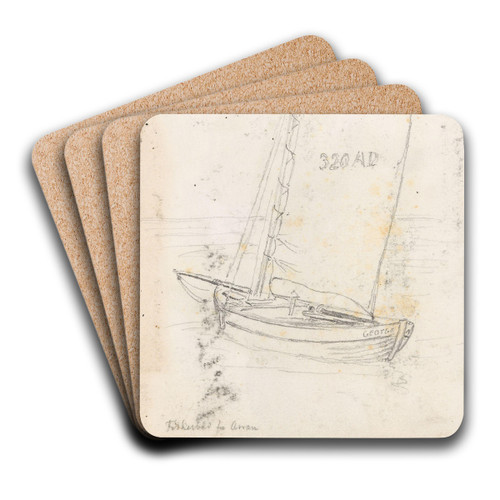 Fiskebten 'George' fra Arran by Hans Gude Art Drink Coaster set